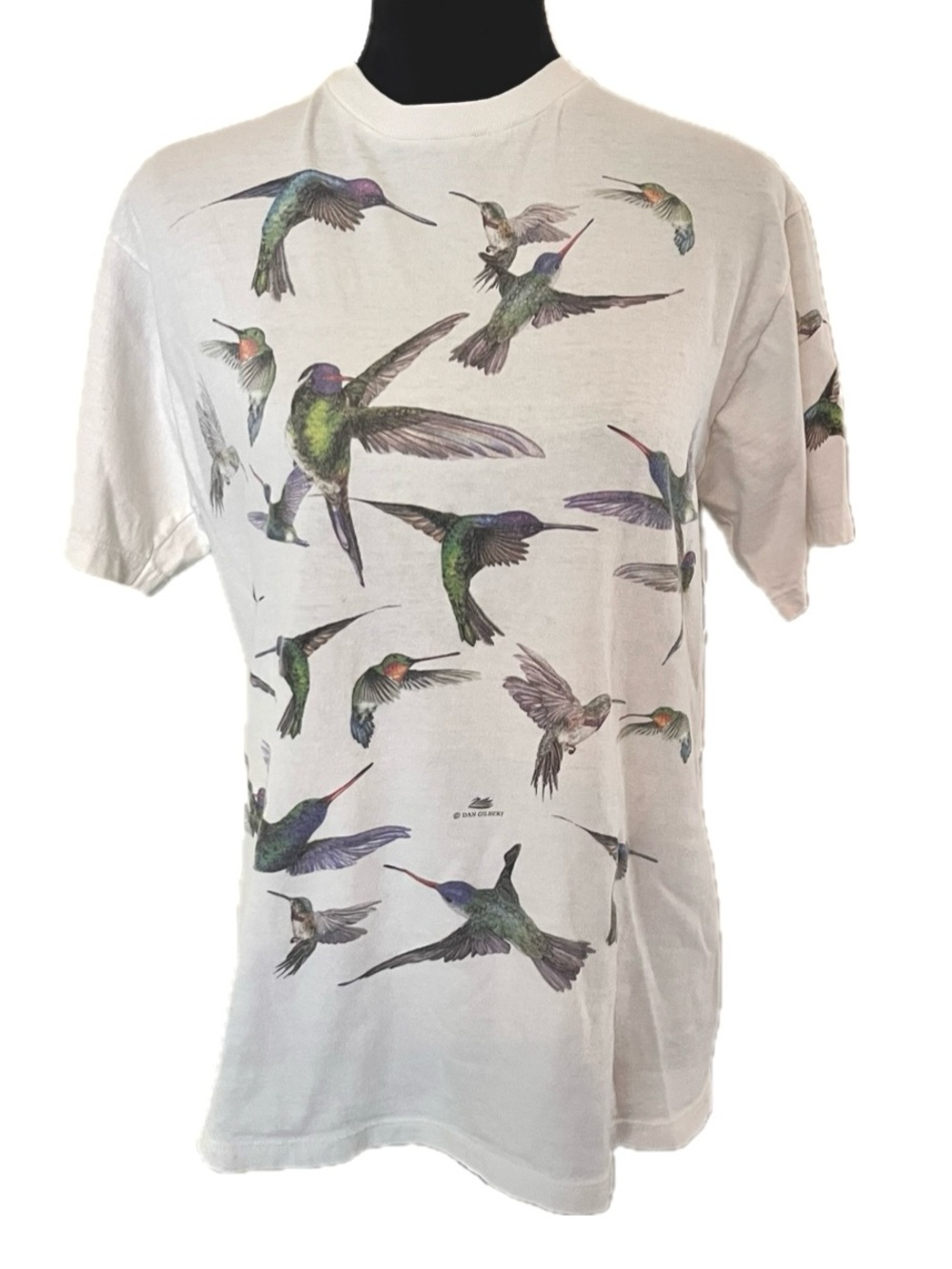 HARBORSIDE GRAPHICS Dan Gilbert All Over 90’s Hummingbird Graphic T-shirt Sz M